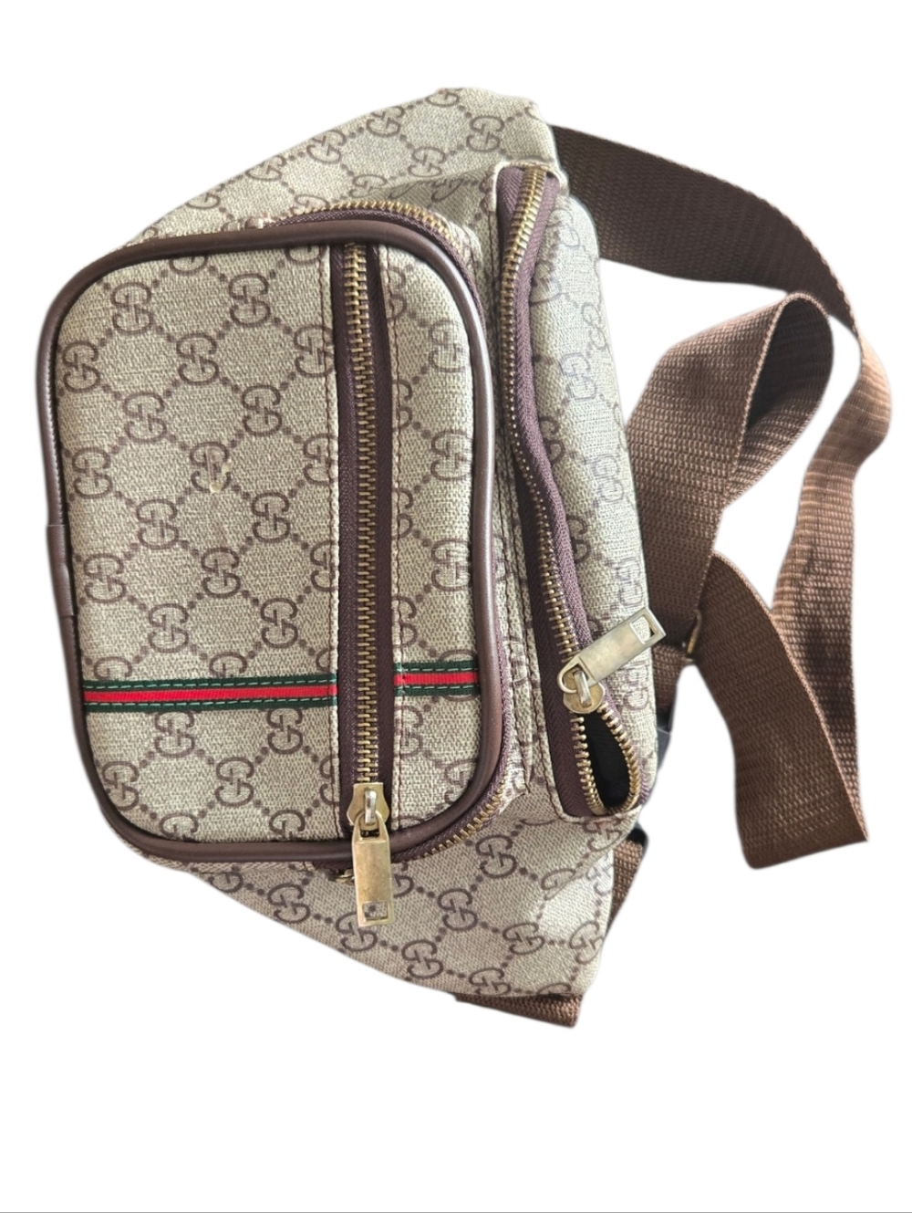 Brown GG Canvas Waist Bag - Brown/Beige